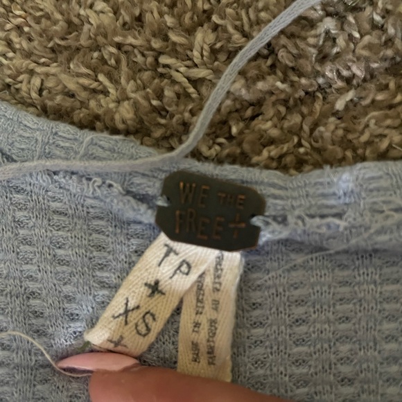 Waffle Knit Free People Top - Picture 2 of 2